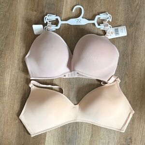 38DD Women's Nude Bras Set, one NWT, one worn 1x